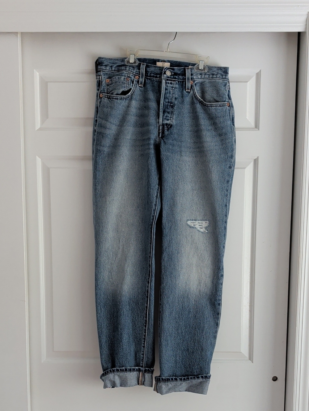 Levi's 501 90s Selvedge Light Blue Straight Jeans